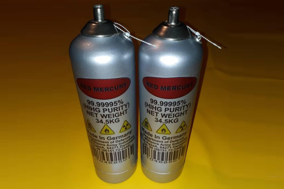 Pure Red liquid mercury
